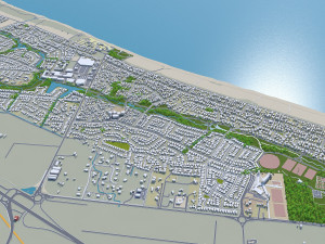 Tauranga city new zealand 40km 3D Model