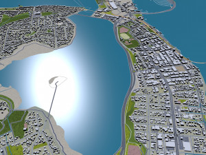 Tauranga city new zealand 40km 3D Model