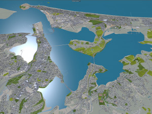 Tauranga city new zealand 40km 3D Model