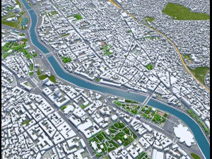 Tiflis, Georgien, 60 km 3D Modell
