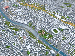 Tbilisi city georgia 60km Modelo 3D