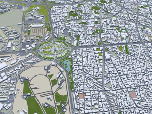 Cidade de Teer&atilde; Ir&atilde; 60 km Modelo 3D