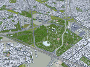 Cidade de Teer&atilde; Ir&atilde; 60 km Modelo 3D