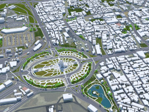 Tehran city iran 60km Modello 3D