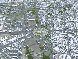 Cidade de Teer&atilde; Ir&atilde; 60 km Modelo 3D