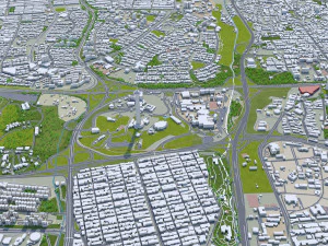 Cidade de Teer&atilde; Ir&atilde; 60 km Modelo 3D