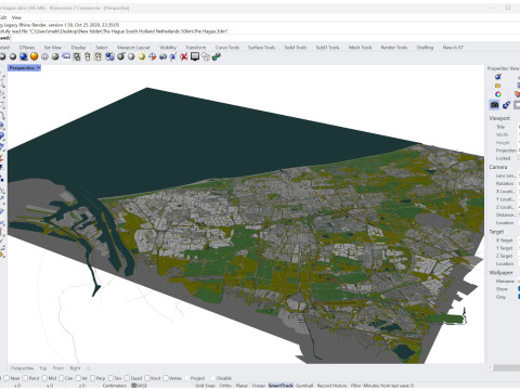The hague city south holland netherlands 50km 3D 모델