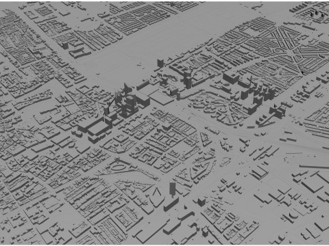 The hague city south holland netherlands 50km 3D 모델