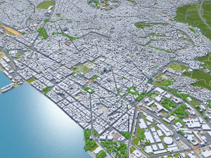 Thessaloniki city greece 30km 3D Model