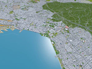 Thessaloniki city greece 30km 3D Model