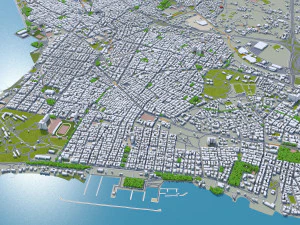 Thessaloniki city greece 30km 3D Model