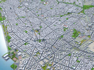 Thessaloniki city greece 30km 3D Model