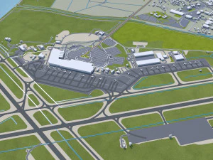 Thessaloniki city greece 30km 3D Model