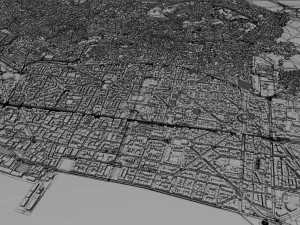 Thessaloniki city greece 30km 3D Model