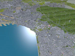 Thessaloniki city greece 30km 3D Model