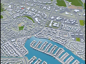 Thousand oaks city california 40km 3D Model