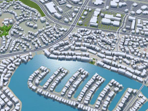 Thousand oaks city california 40km 3D Model