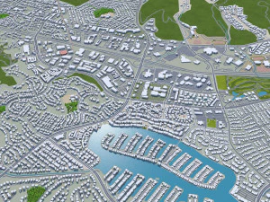 Thousand oaks city california 40km 3D Model