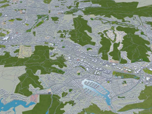 Thousand oaks city california 40km 3D Model
