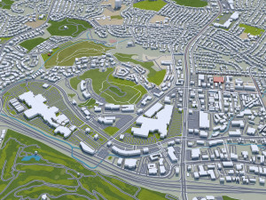Thousand oaks city california 40km 3Dモデル