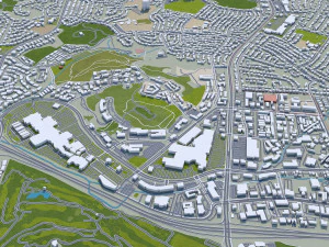 Thousand oaks city california 40km 3D Model
