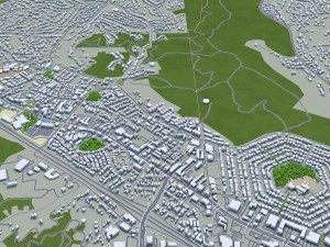 Thousand oaks city california 40km 3D Model