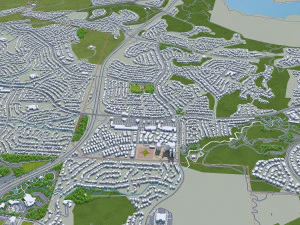 Thousand oaks city california 40km 3D Model