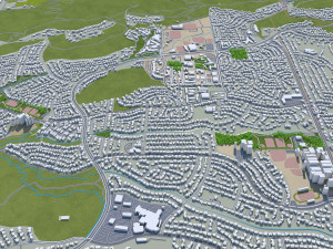 Thousand oaks city california 40km 3Dモデル