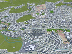 Thousand oaks city california 40km 3D Model