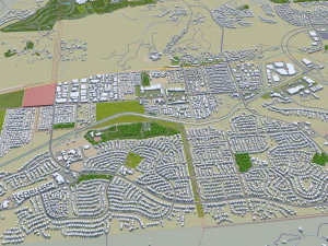 Thousand oaks city california 40km 3D Model