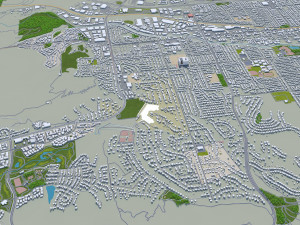 Thousand oaks city california 40km 3Dモデル