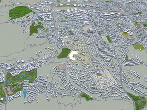 Thousand oaks city california 40km 3D Model