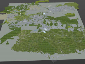 Thousand oaks city california 40km 3D Model