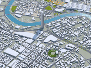 Tianjin city china 270km 3D Model