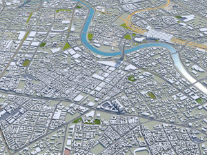 Tianjin city china 270km 3D Model