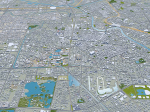 Tianjin city china 270km 3D Model