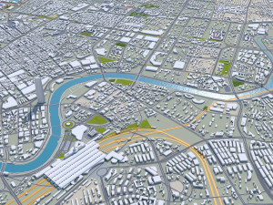 Tianjin city china 270km 3D Model