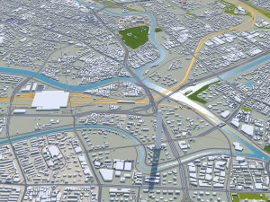 Tianjin city china 270km 3D Model