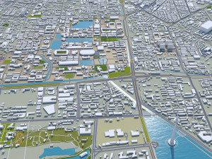Tianjin city china 270km 3D Model