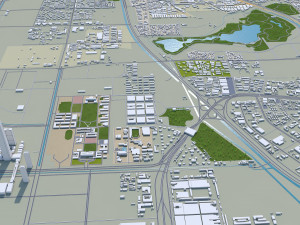 Tianjin city china 270km 3D Model