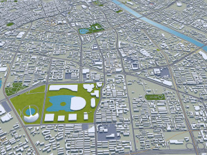 Tianjin city china 270km 3D Model