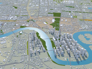 Tianjin city china 270km 3D Model