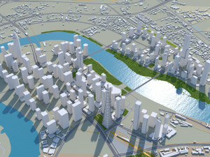 Tianjin city china 270km 3D Model