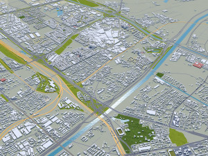 Tianjin city china 270km 3D Model