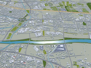 Tianjin city china 270km 3D Model