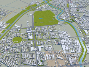 Tianjin city china 270km 3D Model