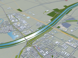 Tianjin city china 270km 3D Model