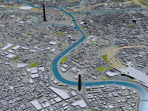 Tianjin city china 270km 3D Model