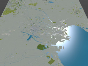 Tianjin city china 270km 3D Model