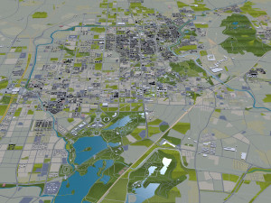 Tianjin city china 270km 3D Model